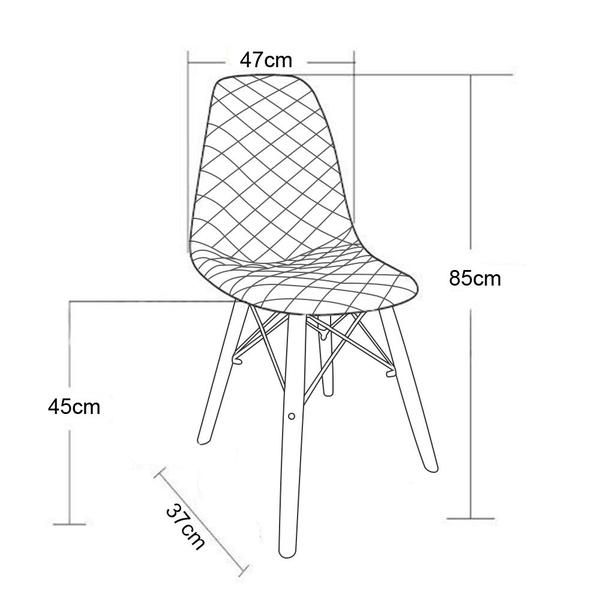 Imagem de Mesa Jantar Industrial + 4 Cadeiras Estofada Vermelha Madeira Tampo Amêndoa 120x75 Base V Aço Branco