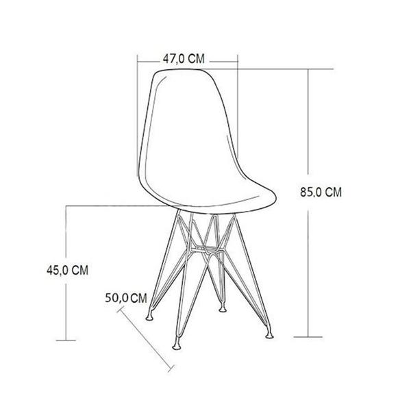 Imagem de Mesa Jantar Industrial Retangular Filadélfia Amêndoa 137x90cm com 4 Cadeiras Eames Pretas Base Cobre