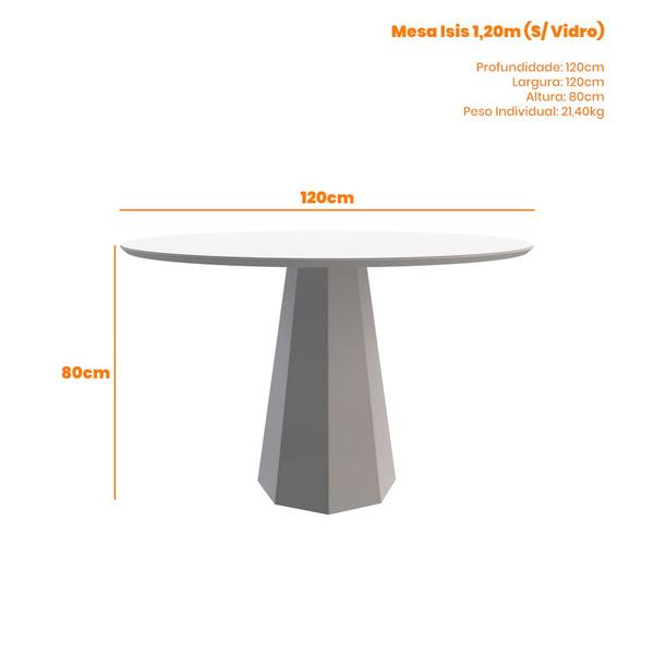 Imagem de Mesa Jantar Isis Imbuia 120x120cm para 4 Cadeiras N Ceval