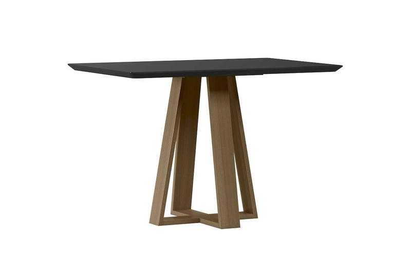 Imagem de Mesa Jantar Léctus Amêndoa 120x80cm Pés Madeira