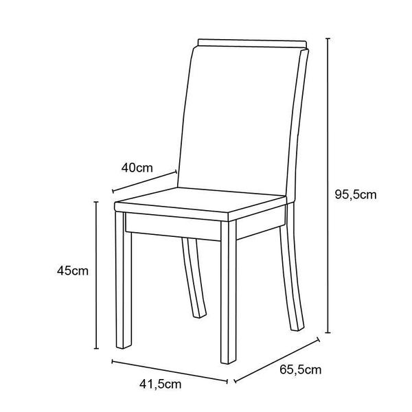 Imagem de Mesa Jantar Natali 120 4 Cadeiras Isa Bege - Henn