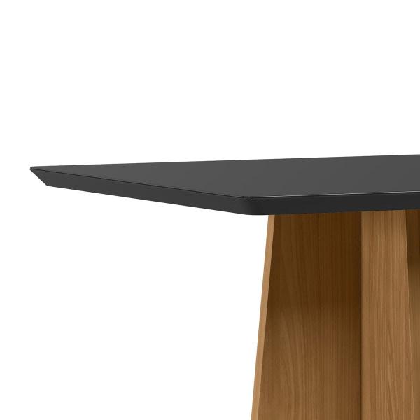 Imagem de Mesa Jantar Quadrada 90 x 90 Com Vidro 3mm Julia Sem Cadeiras - Ype - Preto - ÉdeCasaMóveis