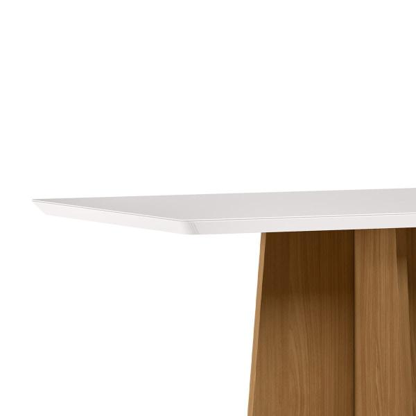 Imagem de Mesa Jantar Retangular 120 x 80 Com Vidro 3mm Julia Sem Cadeiras - Ype - Off White - ÉdeCasaMóveis