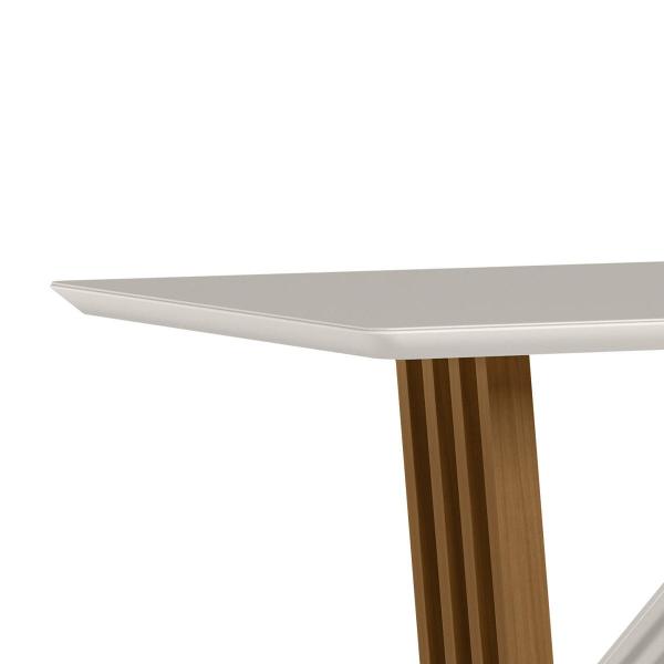 Imagem de Mesa Jantar Retangular 120 x 80 Com Vidro 3mm Luna Sem Cadeiras-Ype/Off White - ÉdeCasaMóveis