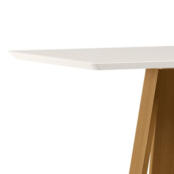 Imagem de Mesa Jantar Retangular 120 x 90 Com Vidro 3mm Bella Sem Cadeiras Ype - Off White - ÉdeCasaMóveis