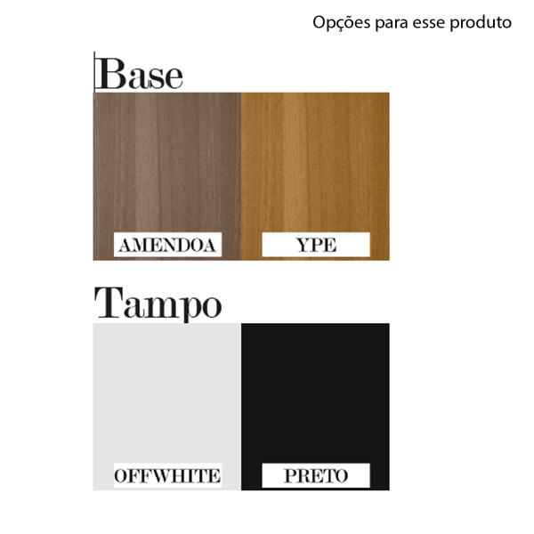 Imagem de Mesa Jantar Retangular 135 x 80 Com Vidro 3mm Lectus Sem Cadeiras - Ype - Off White  - New Ceval