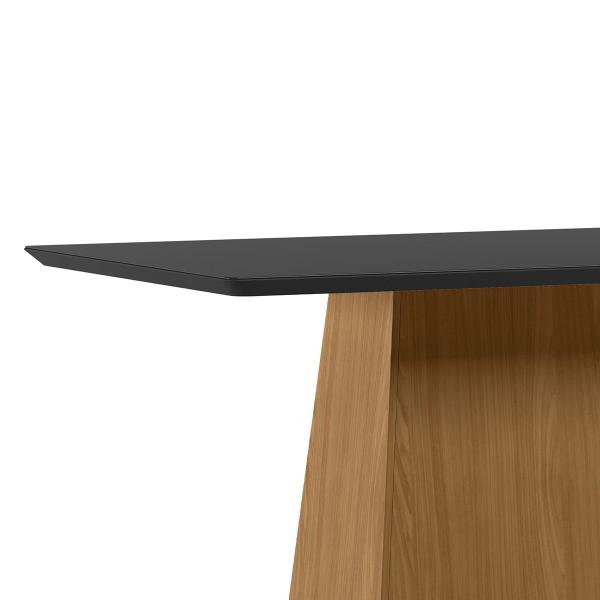 Imagem de Mesa Jantar Retangular 160 x 90 Com Vidro 3mm Lily Sem Cadeiras - Ype - Preto - ÉdeCasaMóveis