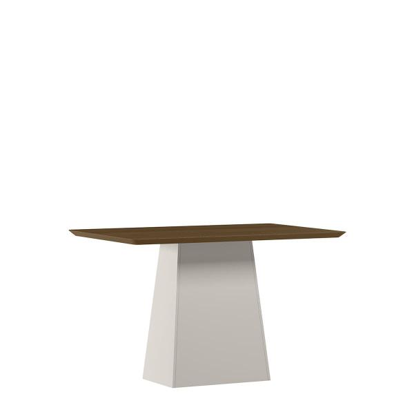 Imagem de Mesa Jantar Retangular 160 x 90 Sem Vidro 3mm Lily Sem Cadeiras - Off White - Imbuia - ÉdeCasaMóveis