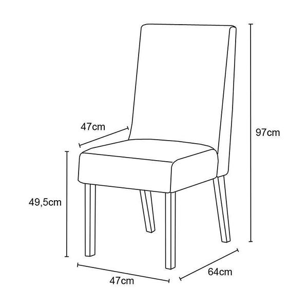 Imagem de Mesa Jantar Solus 160 6 Cadeiras Eloa Linho - Henn