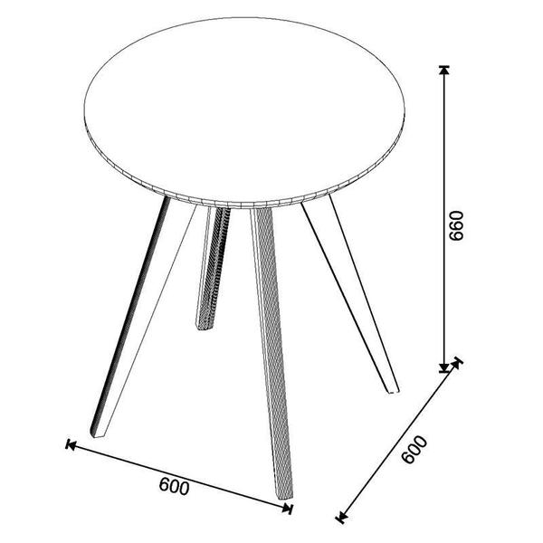 Imagem de Mesa Lateral Ambiente Classic Redonda Off White - Imcal