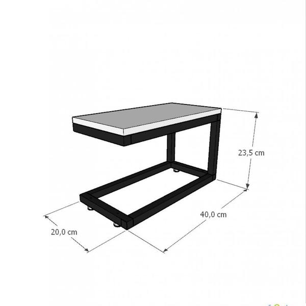 Imagem de Mesa lateral branca aparador de sofa sala mesa lateral cama