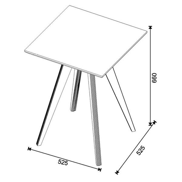 Imagem de Mesa Lateral Classic Quadrada Nature - Imcal