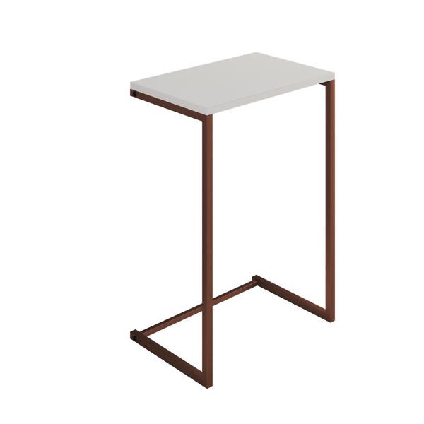 Imagem de  Mesa Lateral De Apoio de Sofá Charmme Ferro Cobre 70cm Industrial Elegante