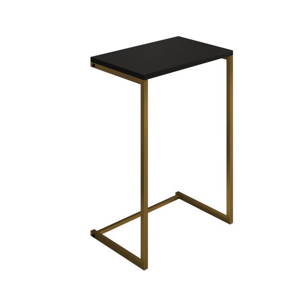 Imagem de  Mesa Lateral De Apoio de Sofá Charmme Ferro Dourado 70cm Industrial Elegante