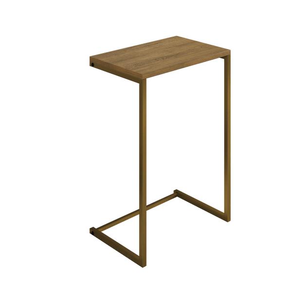 Imagem de  Mesa Lateral De Apoio de Sofá Charmme Ferro Dourado 70cm Industrial Elegante