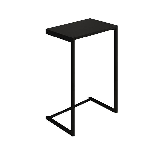 Imagem de  Mesa Lateral De Apoio de Sofá Charmme Ferro Preto 70cm Industrial Elegante