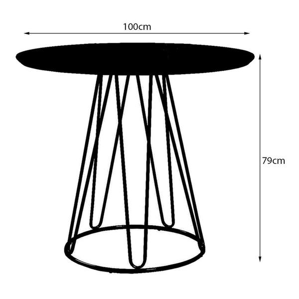 Imagem de Mesa Lateral De Canto Rubi Branca e Preta