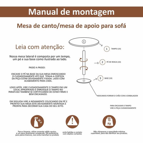 Imagem de Mesa Lateral de Madeira Maciça e Verniz Nala Living Outdoor Espresso Móveis Imbuia