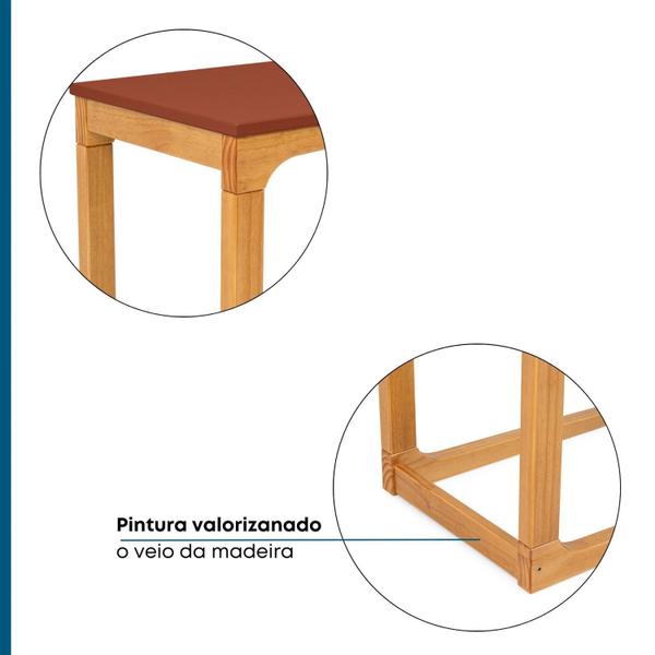 Imagem de Mesa Lateral de Sofá em Madeira e MDF 40cm Bento Yescasa