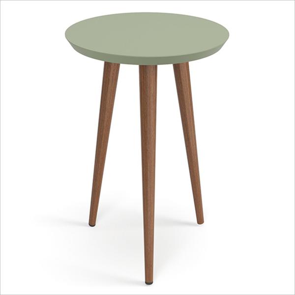 Imagem de Mesa Lateral Decorativa Luna Alecrim Redonda 44cm Pés Palito - Patrimar Móveis