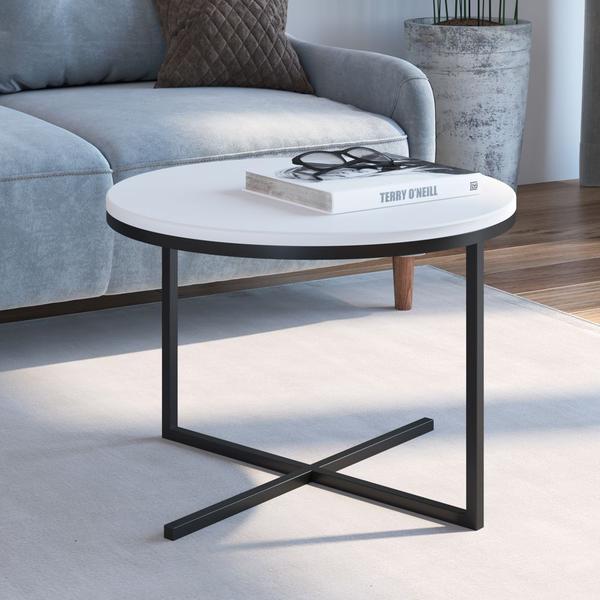 Imagem de Mesa Lateral Estilo Industrial Baixa Freedom Naturart