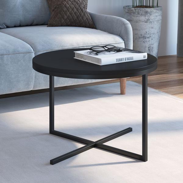 Imagem de Mesa Lateral Estilo Industrial Baixa Freedom Naturart