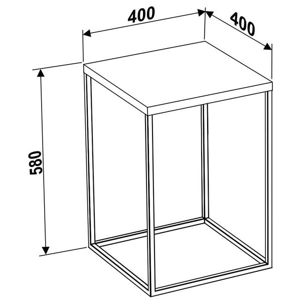 Imagem de Mesa Lateral G Cube Preto - Artesano