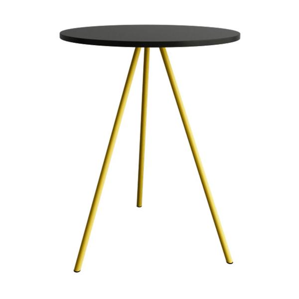 Imagem de Mesa Lateral Gabriela Wood Preto e Amarelo