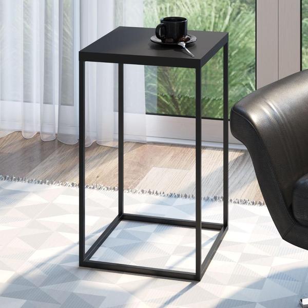 Imagem de Mesa Lateral Industrial Cube G - Preto