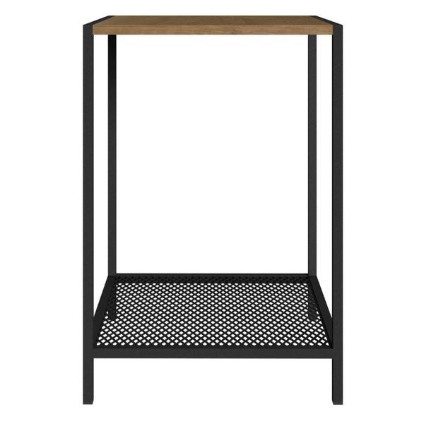 Imagem de Mesa Lateral Industrial York Artesano Quadrada 40 cm (largura) em MDP Vermont Base Aço Preto