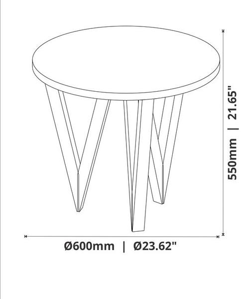 Imagem de Mesa Lateral JB 8038 Perola Tampo MDF Jb Bechara