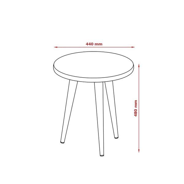 Imagem de Mesa Lateral Legs Off White Pés Palito 44 Patrimar