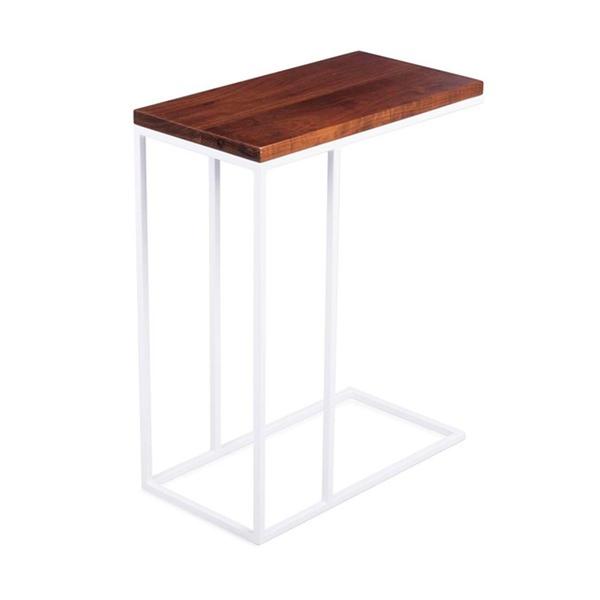 Imagem de Mesa Lateral Moderna com Compartimento para Livros