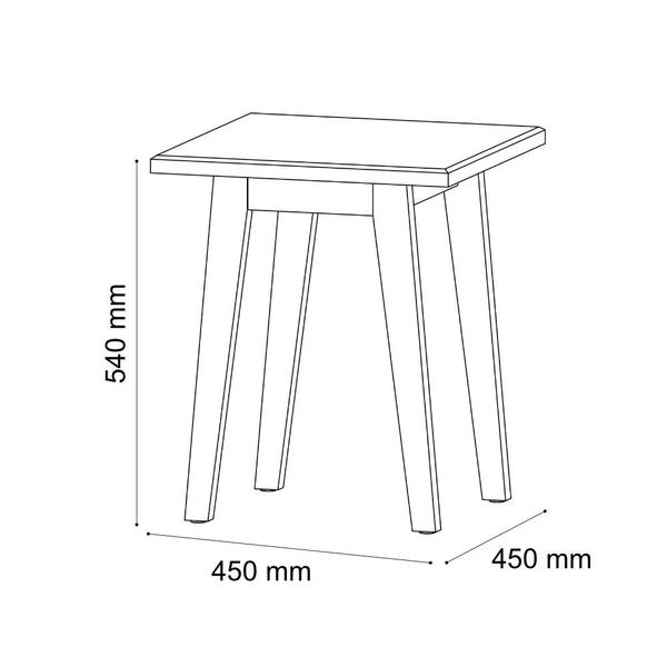 Imagem de Mesa lateral Prism Branco Acetinado com pés em madeira maciça