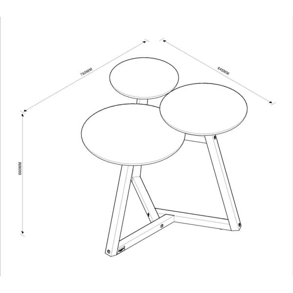 Imagem de Mesa Lateral Redonda 50cm Classic