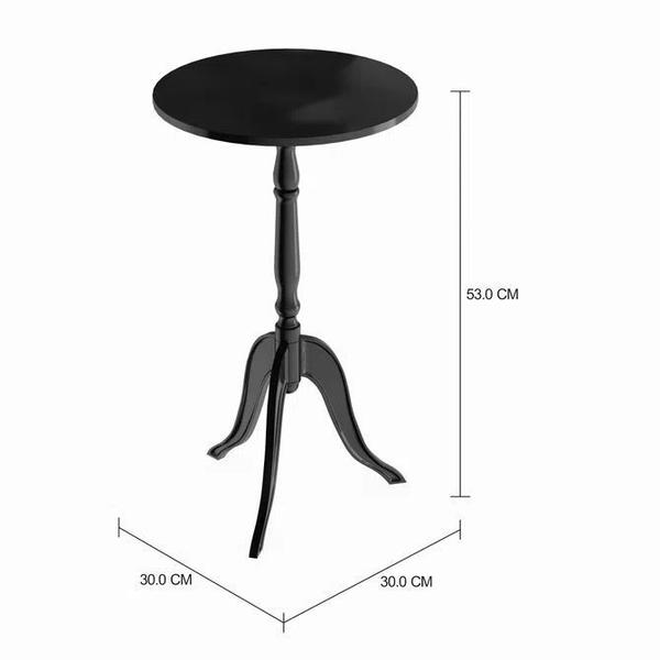 Imagem de Mesa Lateral Redonda em MDF 53x30 cm