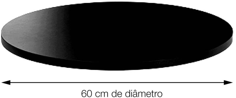 Imagem de Mesa Luisiana 60 cm Tampo Branco Redonda Base Ferro Pintado Preto - 38557