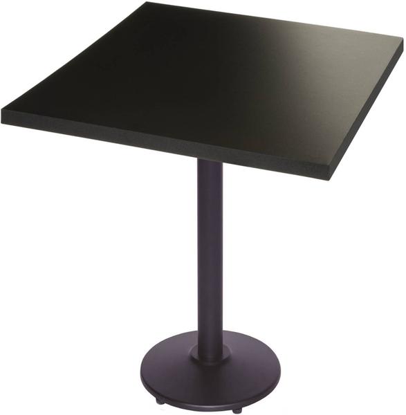 Imagem de Mesa Luisiana 60 cm Tampo Preto Quadrado Base Ferro Pintado Preto - 39411