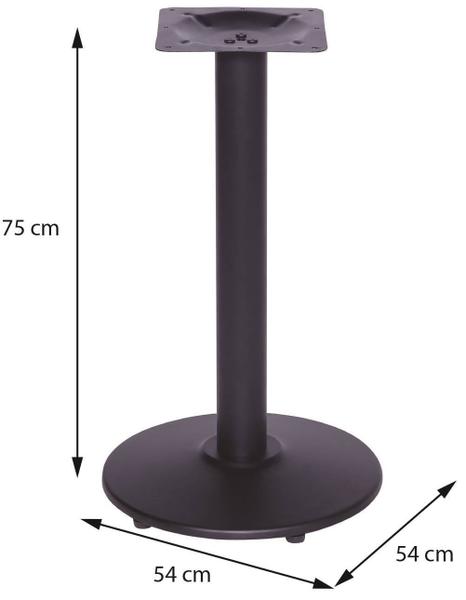 Imagem de Mesa Luisiana 70 cm Tampo Imbuia Redonda Base Ferro Pintado Preto - 38563