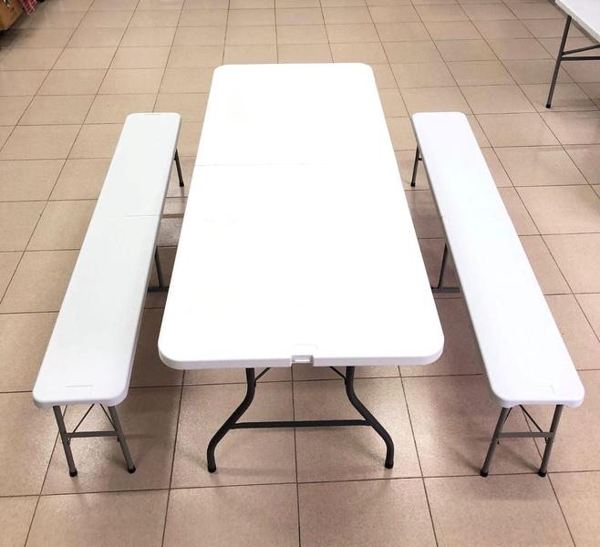 Imagem de Mesa Maleta Vghome Branca Dobrável 1,80M