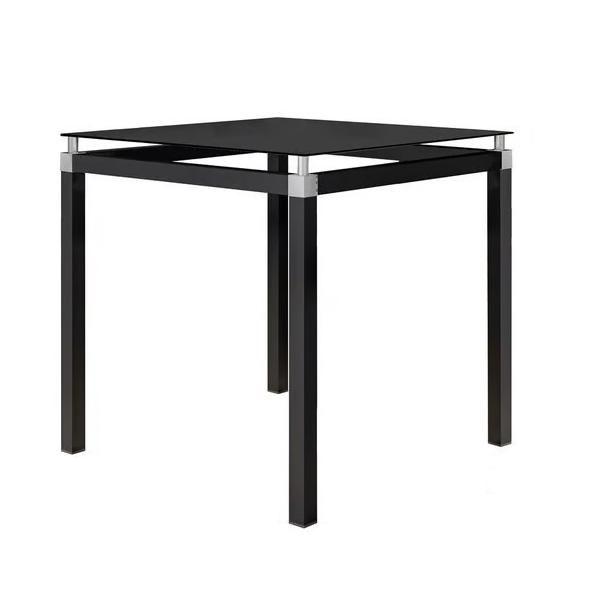 Imagem de Mesa Malva 75X75cm Preto Fosco/Vidro Preto- Artefamol