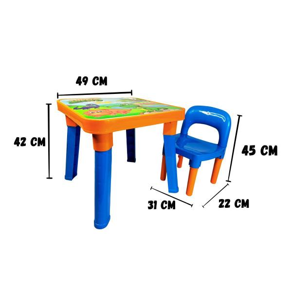 Imagem de Mesa Mesinha Infantil Didática Com cadeira e divisórias 