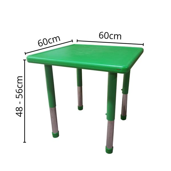 Imagem de Mesa Mesinha Infantil Escolinha Diversão 60x60 C/ Pes Ajustavel Resistente