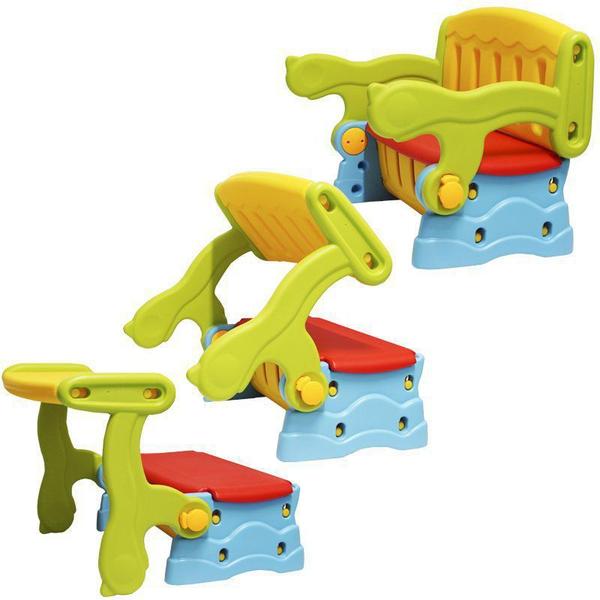 Imagem de Mesa Mesinha Infantil Plástico 3 em 1 Banco Baú Cadeira Importway IWMI-3X1 Colorido