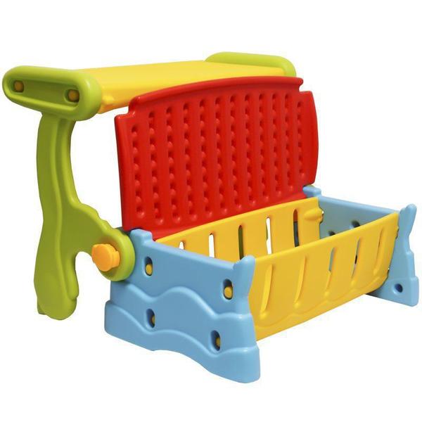 Imagem de Mesa Mesinha Infantil Plástico 3 em 1 Banco Baú Cadeira Importway IWMI-3X1 Colorido