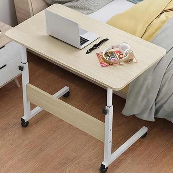 Imagem de Mesa mesinha para notebook altura ajustavel para casa sofa cama home office marfim