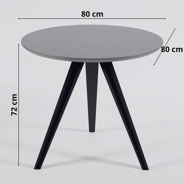 Imagem de Mesa Milão Red 80 cm Base em Ferro e Tampo MDF Mozzoni Import