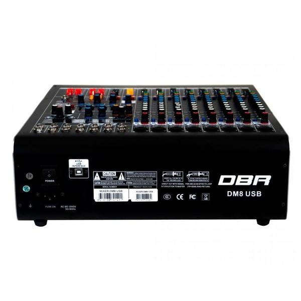 Imagem de Mesa Mixer Dbr  Com 8 Canais Dm8 Usb Com Efeitos Ms0068