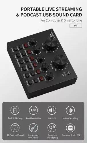 Imagem de Mesa Mixer De Som V8 Usb Smart Lives Pdcast Multipurpose