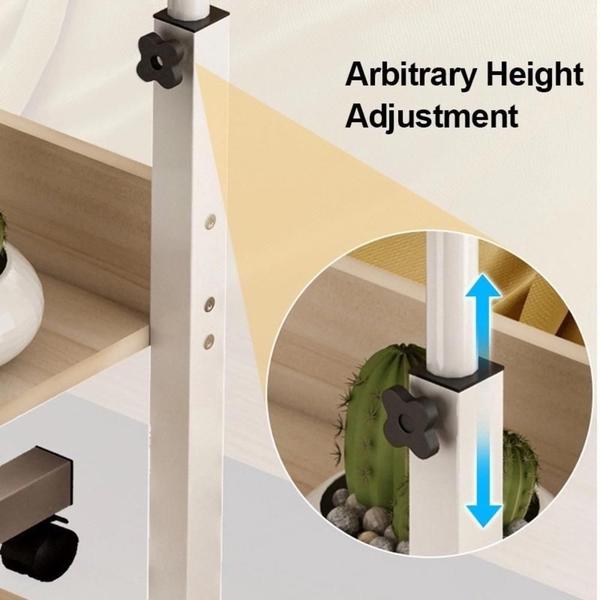 Imagem de Mesa multiuso ajustável marrom para notebook cama sofá com rodas